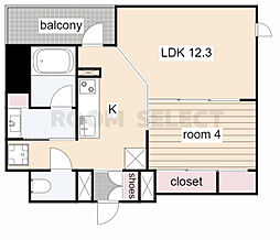 レジデンスT・L新栄 1LDKの間取図画像