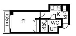 クラシタイヤー丸の内 1Kの間取図画像