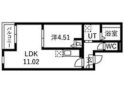 Jack kawagishiI 1LDKの間取図画像