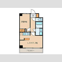 MonCUORE 1LDKの間取図画像