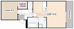 アンソレイユ 1LDKの間取図画像