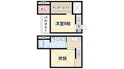 Emillia22 ワンルームの間取図画像