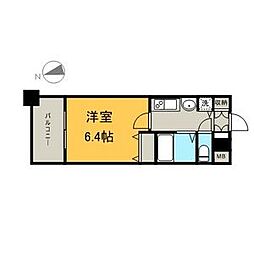 プレサンス上前津リラクシア 1Kの間取図画像