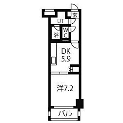 スタジオスクエア大須 1DKの間取図画像