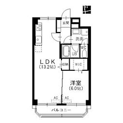 ハイライク栄ハイツ 1LDKの間取図画像