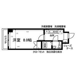 ラウレール名駅南 1Kの間取図画像