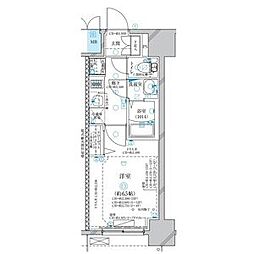 ディアレイシャス名古屋太閤通 1Kの間取図画像