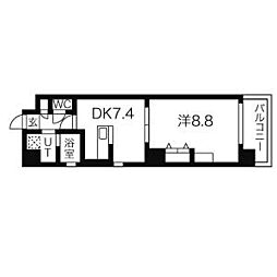 丸の内スクエア 1LDKの間取図画像