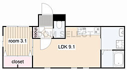 ソルテラス 1LDKの間取図画像