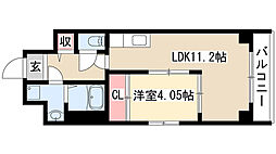 S-FORT北千種 1LDKの間取図画像