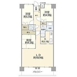 八事東サンハイツ 3LDKの間取図画像