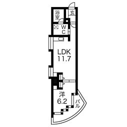 シャトー&ホテル名駅南1st 1LDKの間取図画像