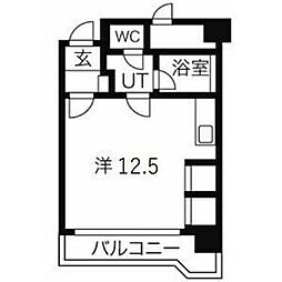 サンプラザ金山 ワンルームの間取図画像