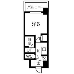 エステムコート名古屋ステーションクロス 1Kの間取図画像