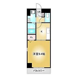 クレセール名駅 1Kの間取図画像