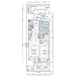 エステムコート名古屋新栄2アリーナ 1DKの間取図画像