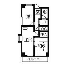 S.Hマンション名東 2LDKの間取図画像