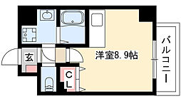HaleinecourtAratamabashi ワンルームの間取図画像