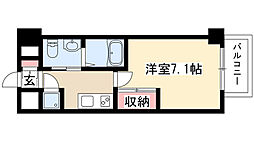ライブコート千種 1Kの間取図画像