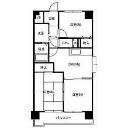 エクセルハイツ尾頭橋 3DKの間取図画像