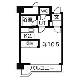 サンプラザ金山 1Kの間取図画像