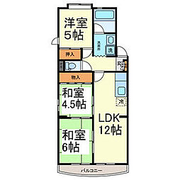 サンパーク大鐘 3LDKの間取図画像