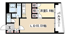 セイント橘 1LDKの間取図画像