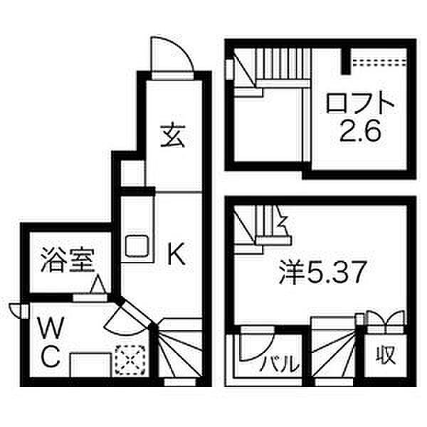 AGLAIA(あぐらいあー) B｜愛知県名古屋市中村区羽衣町(賃貸アパート1K・1階・25.58㎡)の写真 その2