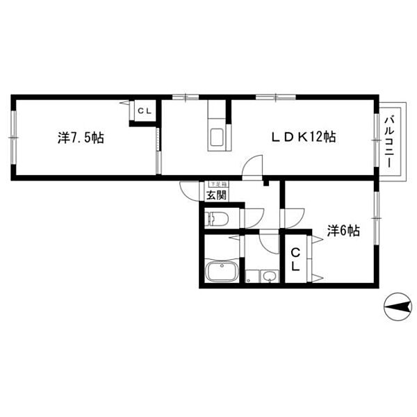 パールハイムII 201｜愛知県名古屋市中村区諏訪町１丁目(賃貸アパート2LDK・2階・63.60㎡)の写真 その2