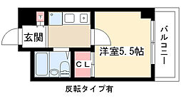 パルテノンリンデン 1Kの間取図画像