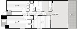グラン・アベニュー名駅南 3LDKの間取図画像