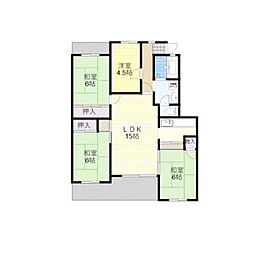 丸山住宅5号棟 4LDKの間取図画像
