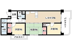 アルカディア・2牧の里 3LDKの間取図画像