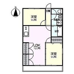 第2エトワール 2LDKの間取図画像
