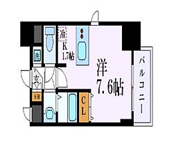 プレサンス名古屋駅前グランヴィル 1Kの間取図画像
