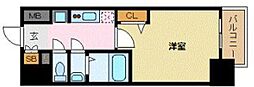 プレサンス丸の内アデル 1Kの間取図画像