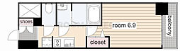 プレサンス丸の内アデル 1Kの間取図画像