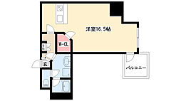 アーデン東別院 1Kの間取図画像