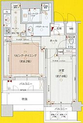 プレサンス泉セレグレード 1LDKの間取図画像