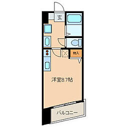 葵ビル ワンルームの間取図画像