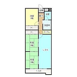 ヒルトンブルー 3LDKの間取図画像