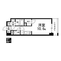 S-FIORE ワンルームの間取図画像
