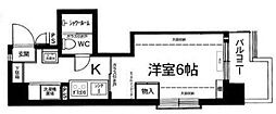 チサンマンション丸の内第6 ワンルームの間取図画像