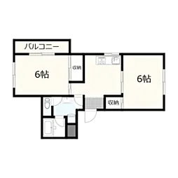 ダンケ第三キャピタルハイツ 2LDKの間取図画像