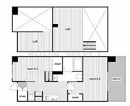 エステムコート名古屋駅前CORE 2Kの間取図画像