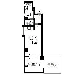 シャトー&ホテル名駅南1st 1LDKの間取図画像