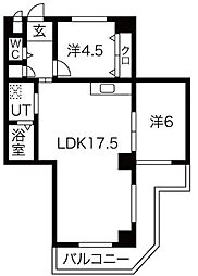 アビタマルフク 2LDKの間取図画像