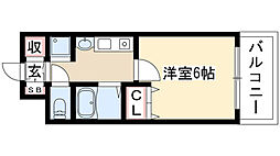 プレサンス鶴舞駅前ブリリアント 1Kの間取図画像