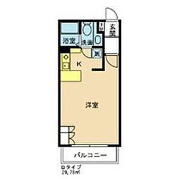 アルドゥ6 ワンルームの間取図画像