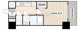 プレサンス栄フロント 1Kの間取図画像